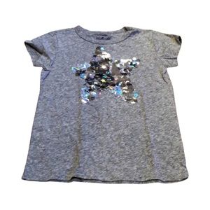 Crewcuts silver sequin tee
